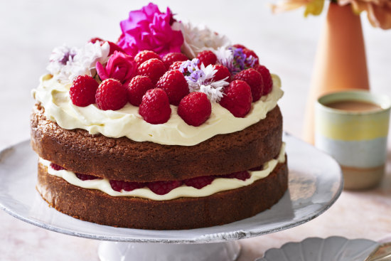 Helen Goh’s raspberry and lemon curd cake.