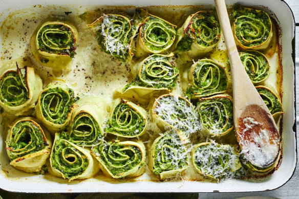 The sneaky use of store-bought lasagne ensures this pasta bake comes together quickly.