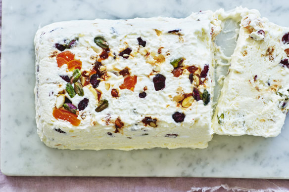 Adam Liaw’s frozen nougat.