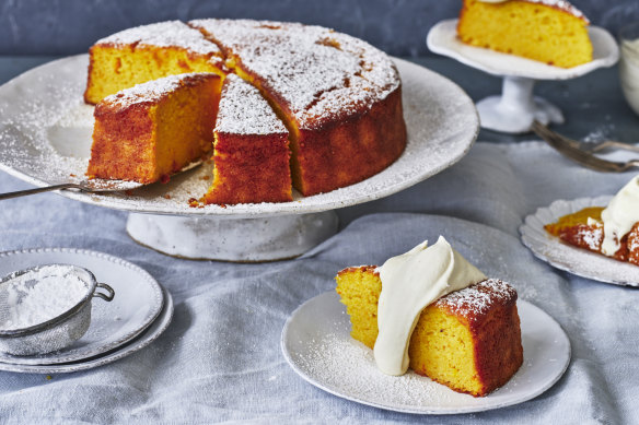 Adam Liaw’s orange, almond and olive oil cake.