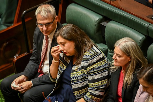 Labor MP Sheena Watt during the apology. 