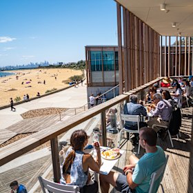 Dine alfresco with a view.