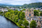 View of Inverness, a city on Scotland’s northeast coast, where the River Ness meets the Moray Firth.