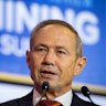 Pictures of Roger Cook, Premier and Minister for State and Industry Development, Jobs and Trade, Western Australia, at the Financial Review Mining Summit at the Ritz Carlton in Perth.