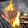 Grill the steak for two minutes each side for a flaming good result.