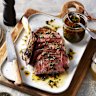 Forget the fast flip. Cook a thick rib-eye slowly and serve it with a punchy chimichurri.
