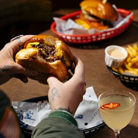 Burgers and cocktails at Lulie.