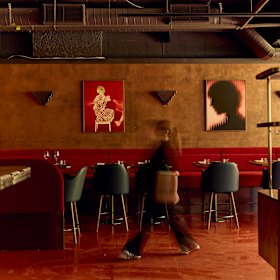 Glamorous interiors.