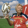 London Broncos owner Richard Branson poses in the build up to the Challenge Cup Final, at the Stoop Memorial Ground in London, England, 1999.
