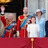 The Royal Family gather on the balcony of Buckingham Palace to watch an RAF flypast during Trooping the Colour.