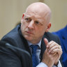 Deloitte chief executive Adam Powick answers questions in a Senate inquiry into consulting services.