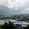 Newly imported electric vehicles parked at Chobhar dry port, not far from the capital of Nepal, Kathmandu.