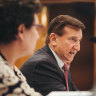 Local Government Minister Ron Hoenig at an earlier estimates hearing.