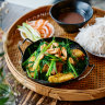 Hanoi speciality cha ca la vong (fish grilled with turmeric and dill) at Co Thu Quan.