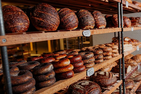 A selection of breads and bagels at Iggy’s. 