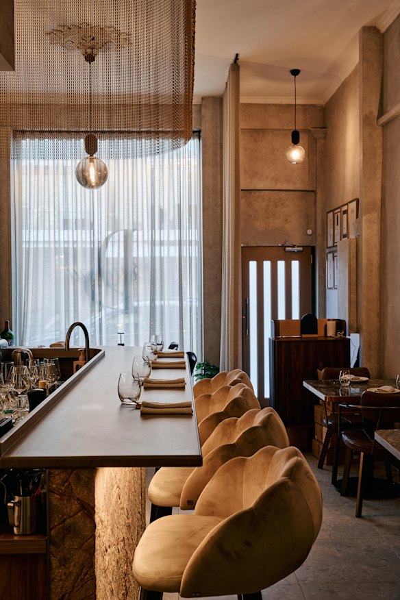 Inside the new space.