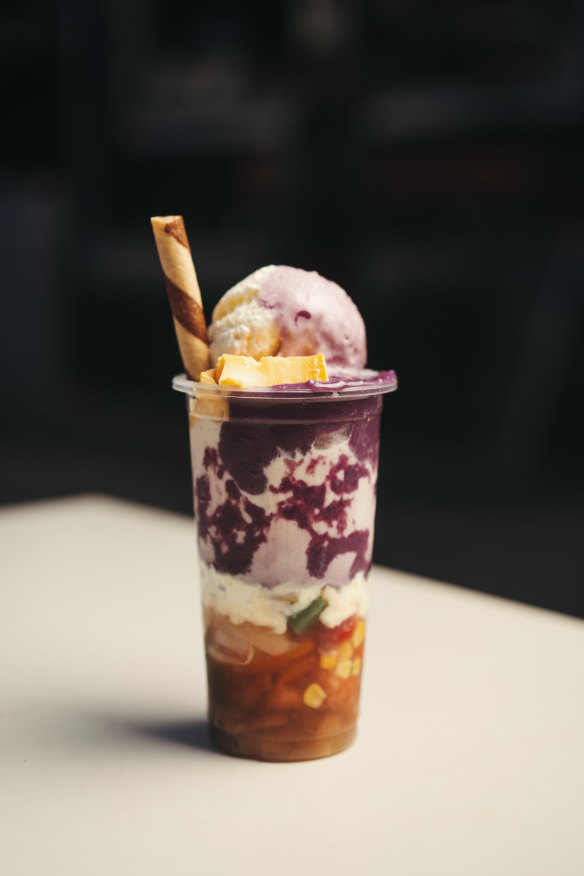 Halo-halo shaved iced.