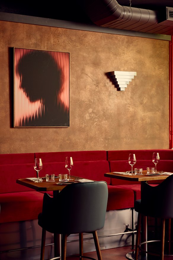 Inside the Collins Street restaurant.