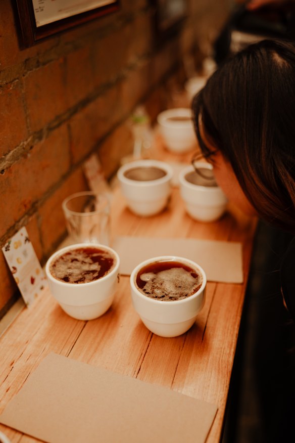 A cupping session at Diggy Doo’s.