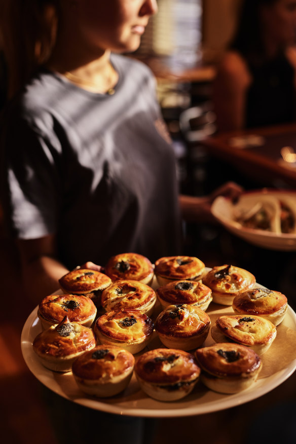 Graze on party pies at the Orrong Hotel.