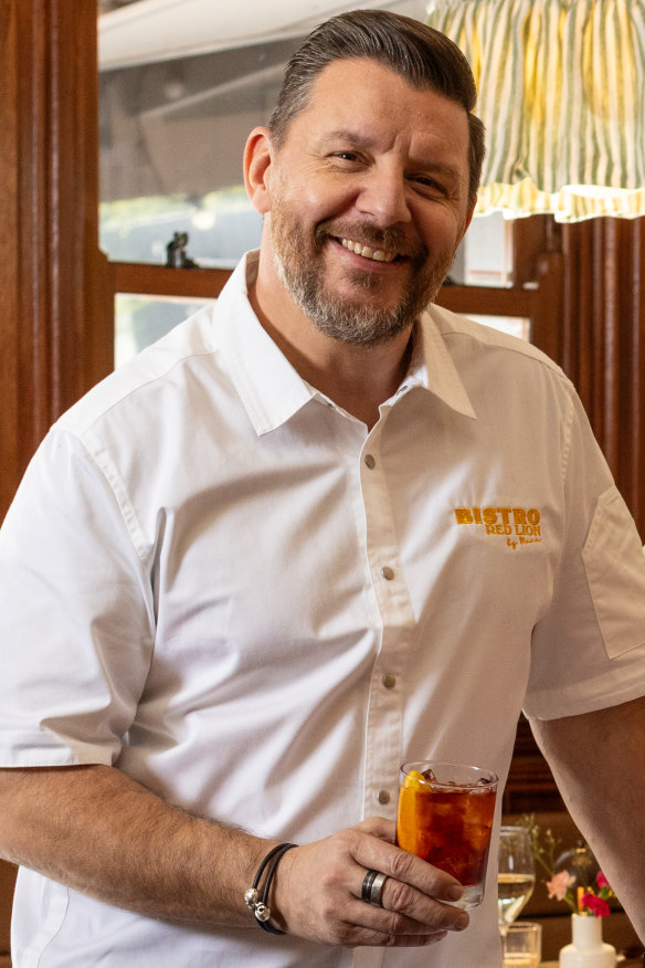 Celebrity chef Manu Feildel in his new bistro.