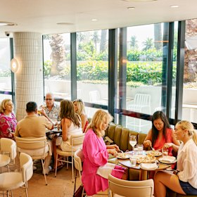 The D.O.C restaurant sits on the St Kilda foreshore.