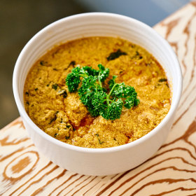 Warming dishes at African Calabash.