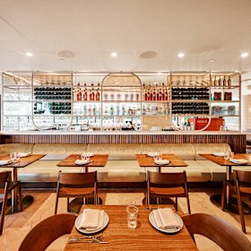 Inside the St Kilda restaurant.