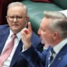 Prime Minister Anthony Albanese and Energy Minister Chris Bowen in parliament on Thursday.