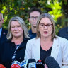 Premier Jacinta Allan and Minister for Mental Health Ingrid Stitt announce the scrapping of plans for a second safe injecting room in Melbourne.
