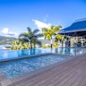 The infinity pool has sweeping views.