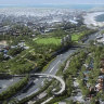 An artist’s impression of the new Rozelle Parklands, a 10-hectare site to be created above the underground tunnel interchange.