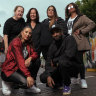 Lisa Havilah, Maya Jupiter, Alicia Talbot, Vyvienne Abla,Michael Rodrigues and MC Trey at the 4Elements HipHop Festival in Blacktown, Sydney on November 25.