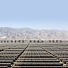 A solar power station on the outskirts of Golmud, Qinghai province.