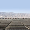 A solar power station on the outskirts of Golmud, Qinghai province. There has been a surge in clean energy investment in China.