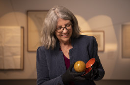The State Library of NSW’s new exhibition, Maps of the Pacific, 1500-1860, opens on Saturday. Curator Maggie Patton examines a celestial pocket globe, c 1791, by John and William Cary, London. 

 