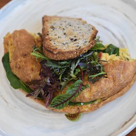 Smoked Samon and Chilli omlete.