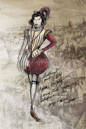 One of Gabriela Tylesova's costume sketches for Shakespeare in Love.