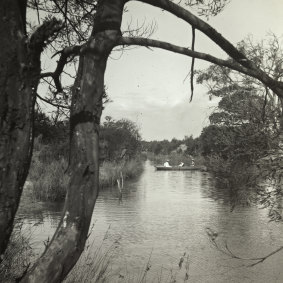 A grand day out, boating on the Mordialloc Creek, c.1900.