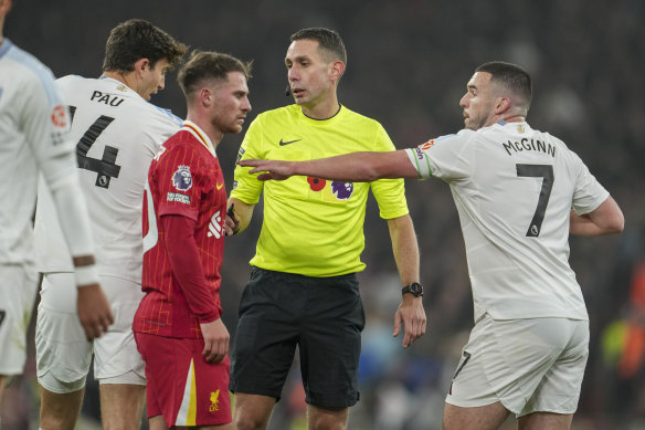 Coote refereed the Liverpool-Aston Villa game last weekend.