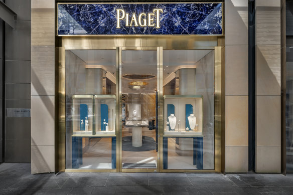 The new Piaget store at 84 King Street, Sydney