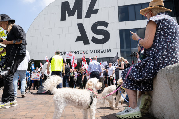 Many protests have taken place about the temporary closure of the Powerhouse Museum in Ultimo. 