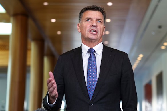 Opposition Leader Angus Taylor. 