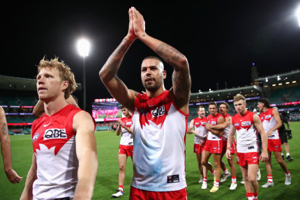 Lance Franklin inspired the Swans to their fourth straight victory to open the season.