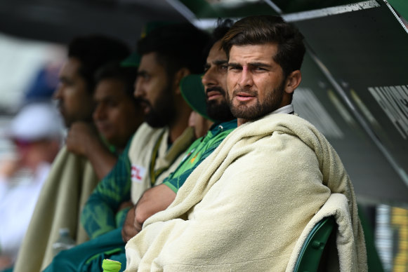 Shaheen Afridi watches play. 