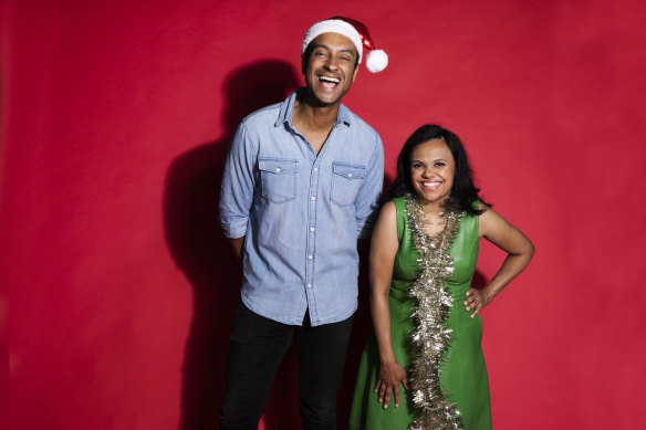 Matt Okine and Miranda Tapsell star in the new comedy Christmas Ransom.