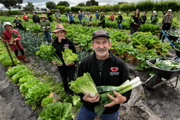 After he had a stroke and decided helping people mattered more than money, flower farmer, Les Baguley, gave over his valuable, semi-urban farmland to food charity FareShare, which will use the produce in 400,000 meals this  year.