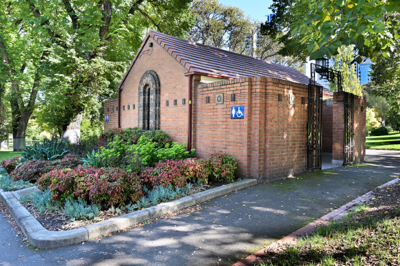 The public toilets in Melbourne’s Treasury Gardens.