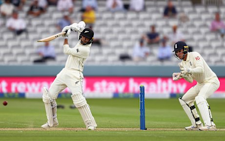 The storm also overshadowed Devon Conway’s century on debut, a rarity at the home of cricket.