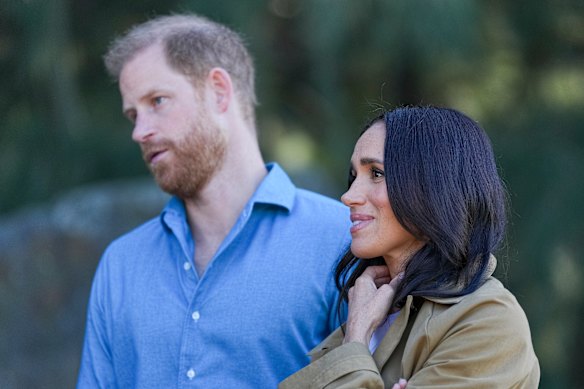 Harry and Meghan in Melbourne during their visit to Australia in April.